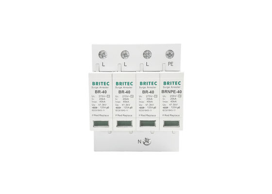 40kA 275V/255V دستگاه حفاظت از افزایش SPD صنعتی DIN Rail 3 Phase Type 2