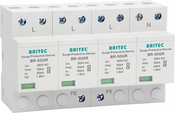 BR-50GR 385 3P 50kA نوع 1 دستگاه حفاظت از ولتاژ Ac Surge Protection Rerester Spd Lightning Protection