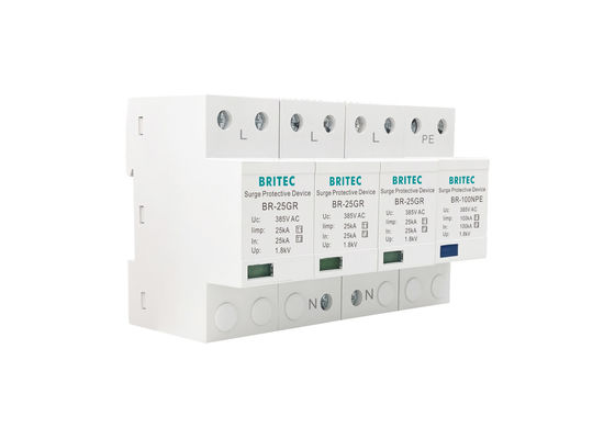 25KA 3P+NPE T1 Class I Surge Protector Type 1 SPD با انرژی بالا
