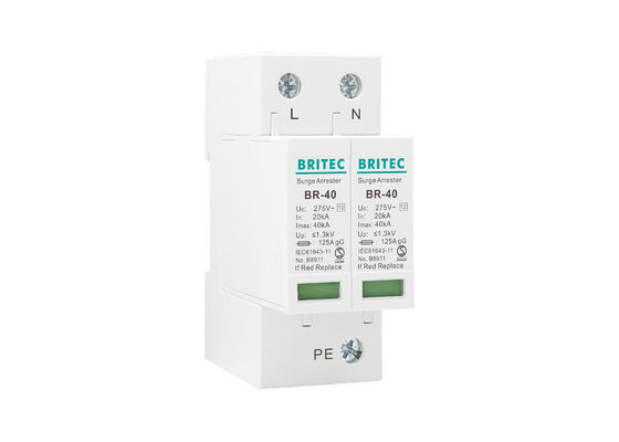 2P واحد فاز نوع 2 AC Surge Arrester Lightning Arrester Surge Protection دستگاه محافظت از افزایش برق