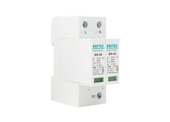 2P واحد فاز نوع 2 AC Surge Arrester Lightning Arrester Surge Protection دستگاه محافظت از افزایش برق
