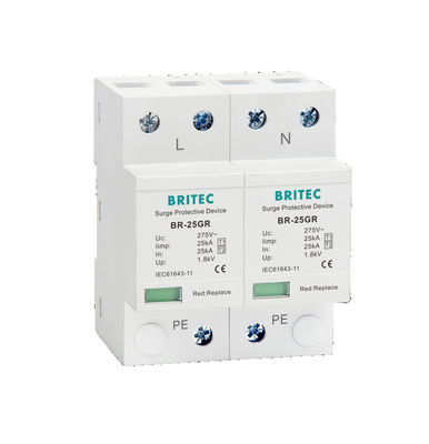 BR-25GR 1P 1P 3p Type Spd Surge Protector صاعقه گیر سرکوبگر SPD نوع I و نوع II