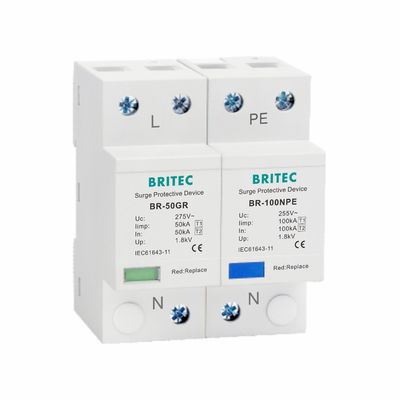 دستگاه حفاظت از افزایش OEM Iimp 50kA کلاس B محافظ برق