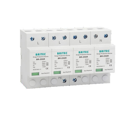BR-50GR 275 3P Spd Ac Type 1 Device Protective Surge Lightning Rerester T1 T2 سه فاز