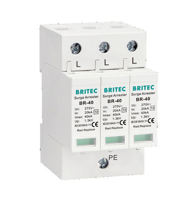 BR-40 2P دستگاه حفاظت از افزایش قدرت کلاس II Spd 275v نوع 2 تک فاز 275v ac spd محافظ افزایش قدرت صاعقه گیرنده افزایش قدرت واریستور