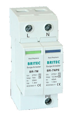 BR-7M 4P T1+T2 Surge Arrester B+C Spd Surge Protection Device type1 3 phase power surge protection spd Ü-Ableiter دستگاه حفاظت از افزایش قدرت از نوع 3 فاز