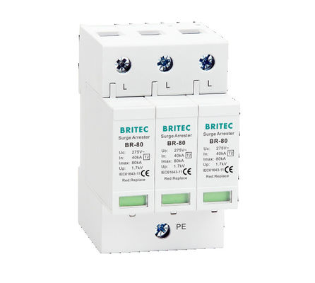 BR-80 3P tuv نوع 2 دستگاه محافظت از افزایش فشار AC افزایش فشار قدرت محافظت از افزایش فشار