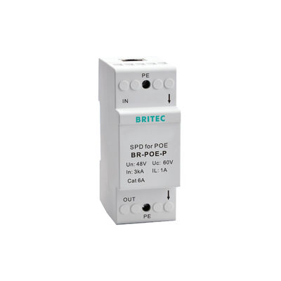 BR-POE-P Signal Surge Arrestor poe ethernet چین محافظت کننده از افزایش داده های CAT 6 48v دستگاه های حفاظت از افزایش شبکه ایثرنت