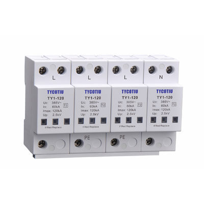 TY1-120 3+1 دستگاه محافظت از افزایش SPD محافظت کننده افزایش گرفتگی تامین کننده محافظت از برق افزایش