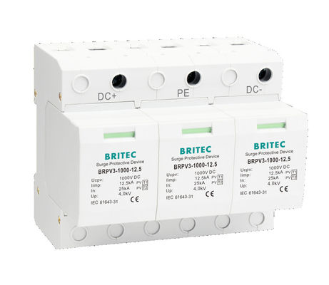 BRPV3-1000 دستگاه محافظت از افزایش جریان مستقیم با ولتاژ حداکثر DC 1200V، طراحی ماژولار پلاگین شده، محافظت از افزایش جریان DC