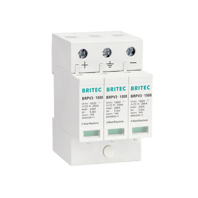 BRPV3-1000-5 T1 50kA DC 1000V 5kA نوع 1+2 محافظ برق PV دستگاه حفاظت برق خورشیدی T1 T2 dc SPD SPD فتوولتائیک