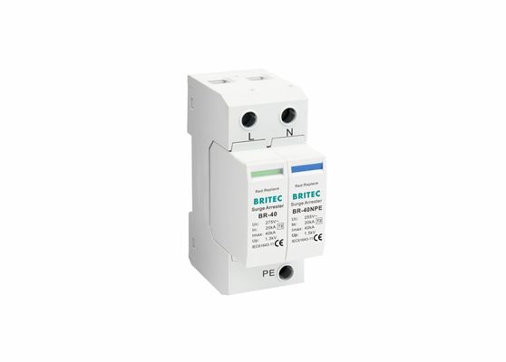 TVSS 150V / 275V / 320V / 385V / 440V 40KA دین ریل قدرت برق حفاظت از تورم بازدارنده تک فاز