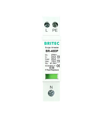 BRITEC BR-40DP 275 3+1P نوع 2 حفاظت از افزایش فشار چین توقف افزایش فشار کارخانه AC رعد و برق