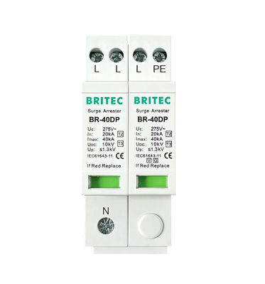 BRITEC BR-40DP 275 3+1P نوع 2 حفاظت از افزایش فشار چین توقف افزایش فشار کارخانه AC رعد و برق