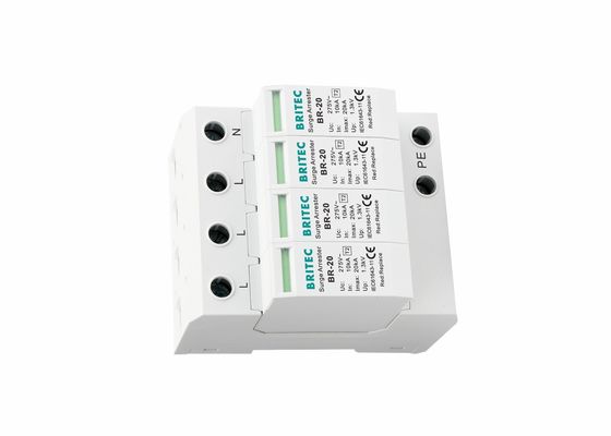 برقگیر دستگاه CE 20kA 4P Din Rail Class C