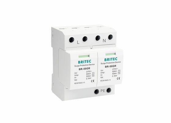 سیستم AC 2P 50KA T1 محافظ رعد و برق دستگاه های حفاظت از افزایش