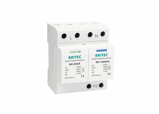 ضدبرق نوع 1 1P+NPE IP20 IEC61643-11 دستگاه حفاظت از افزایش