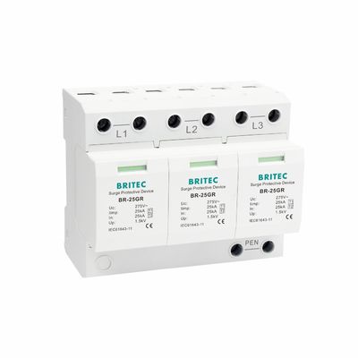 BR-25GR 3P+1 نوع 1 دستگاه حفاظت از افزایش SPD Ableiter Thunder Arrester جرقه گرفتگی شکاف SPD کلاس 1 محافظت از برق