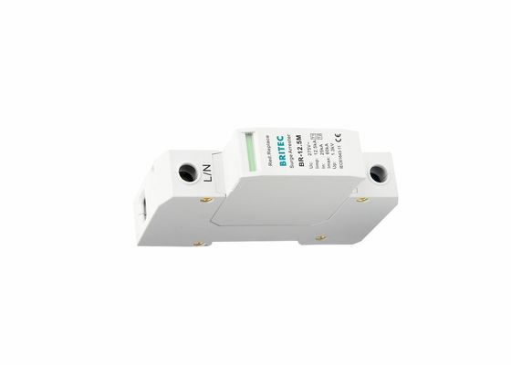 کلاس I+II Iimp 12.5ka Spd گرفتگی برق 1p محافظت از افزایش ولتاژ کم