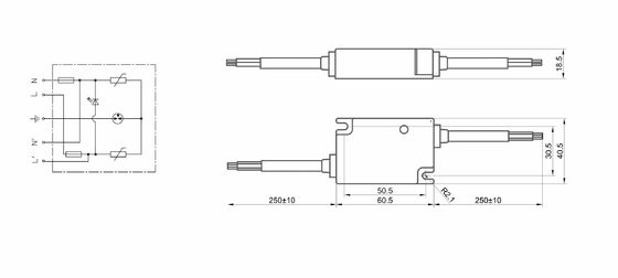 BRLED-08ASC-10 محافظ های افزایشی برای حفاظت از LED 10kv spd LED روشنایی بیرونی 275v LED محافظ افزایشی