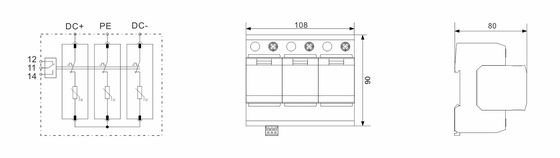 BRPV3-1000-20 DC SPD اینورتر محافظت از افزایش pv محافظت از افزایش دستگاه فیلتر افزایش