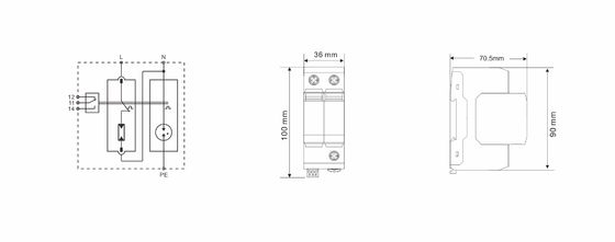 BR-25GS 1+1 Spd T1 25ka محافظ افزایش برق محافظ افزایش برق نوع Spd