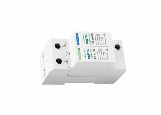 محافظ ولتاژ AC T1 T2 1P+NPE 275V محافظت در برابر نوسانات 12.5KA SPD MOV حفاظت از صاعقه