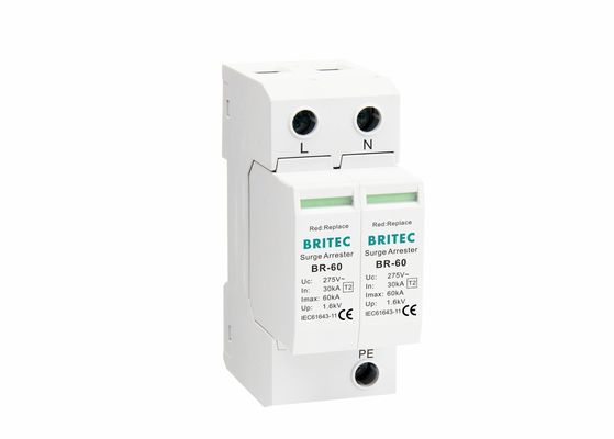 30kA 60kA نوع 2 دستگاه حفاظت از نوسانات SPD Power 230V/400V BRITEC