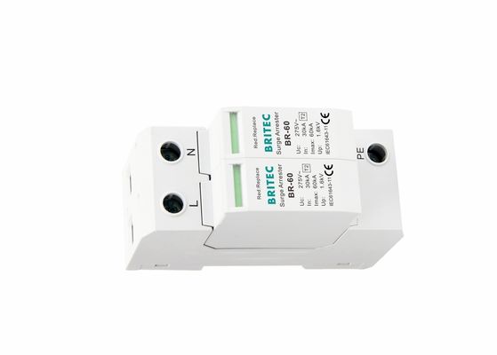 برقگیر جریان تخلیه 60 کیلو آمپری با ماژول قابل اتصال و ترموپلاستیک UL94-V0 برای محافظت از برق AC