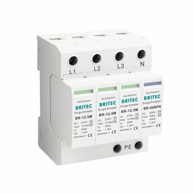 BR-12.5M 4P نوع 1 حفاظت از نوسانات دستگاه محافظ ولتاژ 12.5ka spd نوع 1 ac