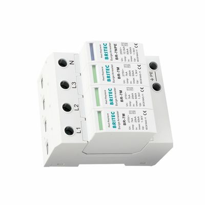 محافظ برقگیر AC SPD 3P+NPE 275V Iimp:7kA محافظ صاعقه خانگی دستگاه کاهنده ولتاژ پایین