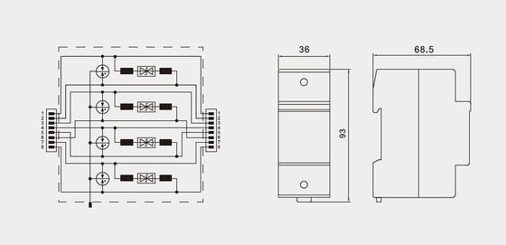 دوربین BR-POE-M POE Signal Surge Arrestor Network Surge Protector حفاظت از افزایش rj45 حفاظت از افزایش poe رعد و برق rj45 حفاظت از برق Cat6 خط محافظت از افزایش / LAN / فشرده / RJ45