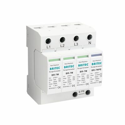 7KA دستگاه حفاظت از تشعشع برق نوع 1+2 با نصب DIN-rail