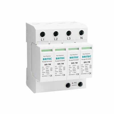 7KA دستگاه حفاظت از تشعشع برق نوع 1+2 با نصب DIN-rail