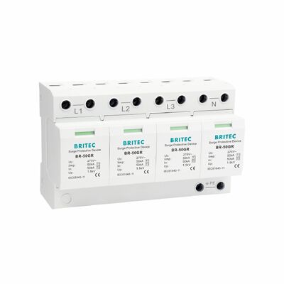 BR-50GR 3+1 OEM ODM spark gap 50ka دستگاه محافظ برق ولتاژ پایین برق کلاس 1 برقگیر نوع 1 spd دستگاه های محافظ ولتاژ نوع 1 SPD کم ولتاژ LV شبکه توزیع برق