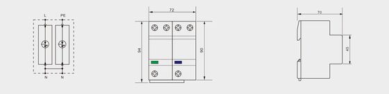 BR-50GR 440 1+1 دستگاه حفاظت از افزایش برق AC T1 دستگاه حفاظت از افزایش برق 440V