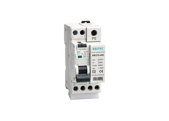 Stable Class II SPD Surge Arrester همراه با RCBO برای ریل 35 میلی متر Din