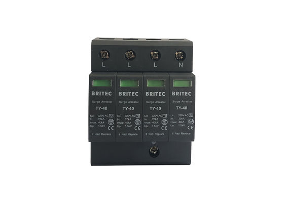 عملکرد قابل اعتماد محافظ Surge Protector 3 Phase Type Surge Arrester 4P Type 2