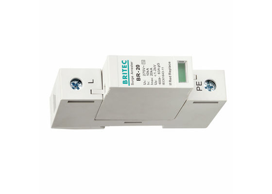 محافظ منبع تغذیه تک فاز AC 275V Surge Arrestor تک فاز SPD 20kA