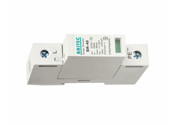 SPD 40kA 1P محافظ رعد و برق Din Rail ضد رعد و برق سیستم برق IEC61643
