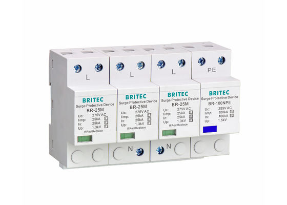 محافظ محافظت از رعد و برق 25KA Surge Power Surge Protection I نوع 1 B + C SPD