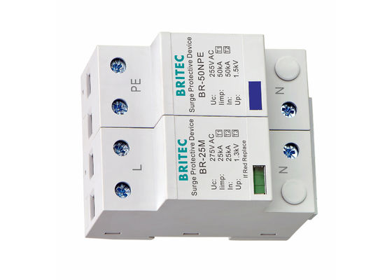 دستگاه حفاظت در برابر صاعقه سری 25KA B + C SPD سرکوبگر موج برای حفاظت از صاعقه برق AC ولتاژ پایین