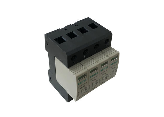 AC 4P Surge Suppressor 40KA Surge Protection House Lightning Protective Arrester (دستگیر کننده برق محافظت کننده از برق)