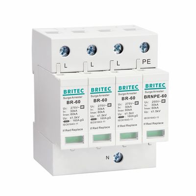 BR275-60 2P 2P ac SPD 60kA 2P دستگاه محافظت از افزایش یک مرحله ای (SPD) دستگاه محافظت از افزایش