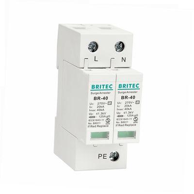 BR-40 4P 40kA Surge Arrest Protection Device 3 Phase Thunder Protector spd tuv نوع 2 دستگاه حفاظت از افزایش
