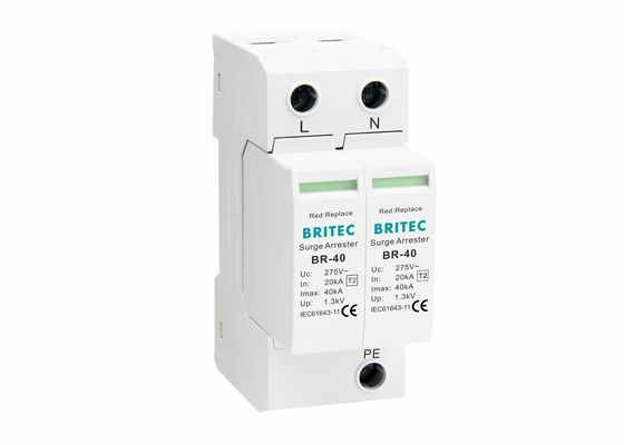 نوع 2 فلج قابل 40KA Surge Arrestor و Surge Protection device برای حفاظت از صاعقه