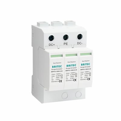 محافظ ولتاژ ترموپلاستیک UL94-V0 PV، دستگاه حفاظت در برابر صاعقه نوع 1+2
